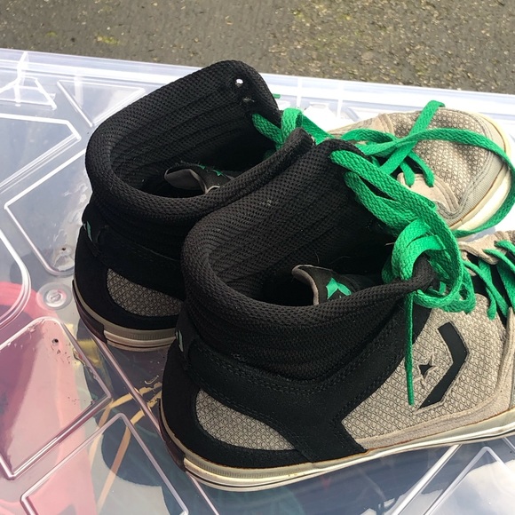 Converse Chuck Taylor All Star Men’s High Top Beige Blue Canvas Sneakers Sz 7.5 - Picture 7 of 11